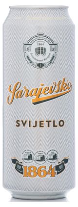 Изображение товара Пиво светлое Sarajevsko Lager 4,9% Босния и Герцеговина, 0,5 л