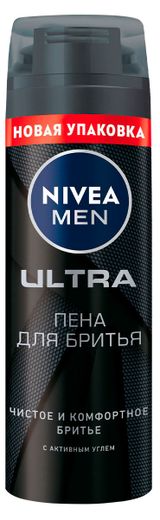 Изображение товара Пена для бритья NIVEA MEN Ultra с активным углем, 200 мл