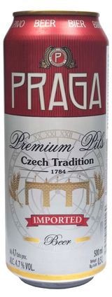 Изображение товара Пиво светлое Praga Premium фильтрованное Словакия, 500 мл