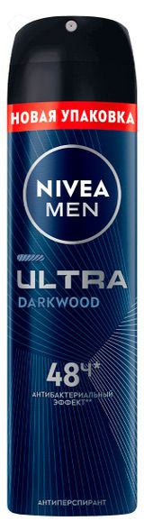 Изображение товара Дезодорант-антиперспирант спрей NIVEA MEN ULTRA с антибактериальным эффектом, 150 мл