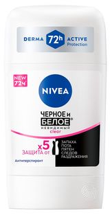 Изображение товара Дезодорант-антиперспирант стик NIVEA Черное и Белое Невидимый Clear Германия, 50 мл