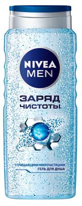 Изображение товара Гель для душа мужской NIVEA MEN Заряд чистоты 2 в 1 для тела и волос Германия, 500 мл