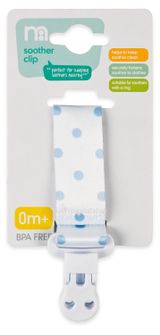 Изображение товара Держатель для пустышки Mothercare бело-голубой с 0 мес., 1 шт