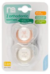 Изображение товара Соска-пустышка детская Mothercare ортодонтическая 0-6 мес, 2 шт