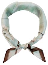 Изображение товара Платок женский InExtenso Цветы зеленый, 69х69 см