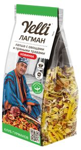 Изображение товара Лапша Лагман Yelli с овощами и пряными травами, 160 г