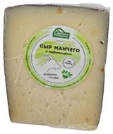 Изображение товара Сыр козий твердый Манчего с пажитником «Деревня Потанино» выдержка 3 месяца 45% БЗМЖ, 150 г