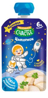 Изображение товара Пюре мясное «Маленько счастье» Цыпленок 6+ мес. Беларусь, 80 г