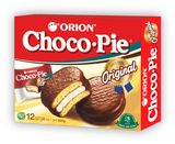 Изображение товара Пирожное бисквитное Orion Choco-Pie Original в шоколадной глазури, 360 г