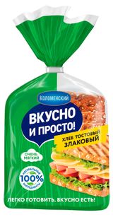 Изображение товара Хлеб тостовый пшеничный «Вкусно и просто» злаковый нарезка, 250 г