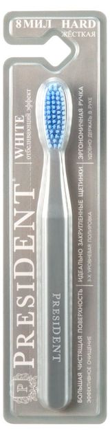 Изображение товара Зубная щетка President White Отбеливающий эффект жесткая, 1 шт
