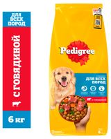 Изображение товара Сухой корм для взрослых собак всех пород Pedigree с говядиной, 6 кг