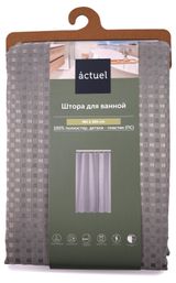 Изображение товара Штора для ванной Actuel серая, 180х200 см