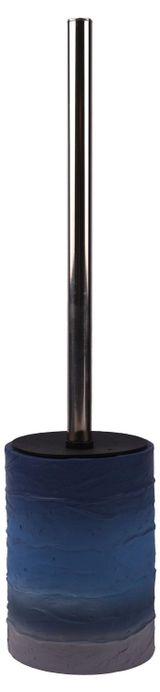 Изображение товара Ершик для унитаза Actuel Напольный с подставкой керамика синий, 9,6х9,6х36,5 см