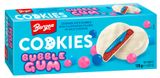 Изображение товара Печенье Bergen Bubble gum с начинкой со вкусом жевательной резинки покрытое молочной глазурью Польша, 128 г