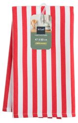 Изображение товара Набор кухонных полотенец Actuel красно-белые 100% хлопок 47х60 см, 2 шт