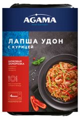 Изображение товара Готовое блюдо Agama Лапша удон с курицей замороженная, 250 г
