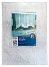 Изображение товара Занавеска Lenta Белая сетка с каймой из цветов, 160х355 см 1 шт