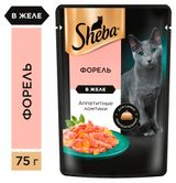 Изображение товара Влажный корм для кошек Sheba Ломтики в желе с форелью, 75г