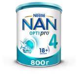 Изображение товара Смесь сухая молочная NAN 4 Optipro молочко для роста иммунитета и развития мозга с 18 мес. БЗМЖ, 800 г