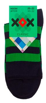 Изображение товара Носки детские для мальчика «ХОХ» темно-синие в полоску, р. 22