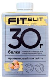 Изображение товара Коктейль молочный FITelit ультрапастеризованный обезжиренный высокобелковый со вкусом пломбира, 500 г