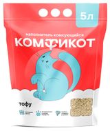 Изображение товара Наполнитель для кошачьего туалета «Комфикот» тофу комкующийся, 5 л
