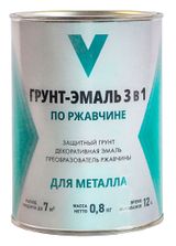 Изображение товара Грунт-эмаль по ржавчине V 3 в 1 белая, 800 г