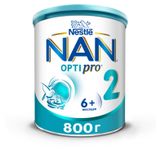 Изображение товара Смесь сухая молочная NAN 2 Optipro для роста иммунитета и развития мозга с 6 мес БЗМЖ, 800 г