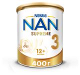 Изображение товара Смесь сухая молочная Nan 3 Supreme с олигосахаридами на основе частично гидролизованного белка молочной сыворотки с 12 мес. БЗМЖ, 400 г