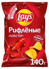 Изображение товара Чипсы картофельные Lay's рифленые со вкусом лобстера, 140 г