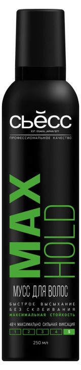 Изображение товара Мусс для волос «Сьёсс» максимально сильная фиксация, 250 мл