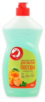 Изображение товара Средство для мытья посуды АШАН Красная птица клементин и мята, 450 г