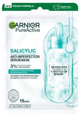 Изображение товара Маска тканевая для лица Garnier Salicylic против несовершенств кожи Китай, 15 мл