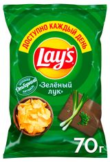 Изображение товара Чипсы картофельные Lay's зеленый лук, 70 г