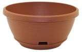 Изображение товара Горшок для цветов «Ливингрин» Марсель пластиковый с поддоном шоколадный 2,7 л d23 см h11,5 см, 1 шт