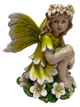 Изображение товара Фигура садовая Ангел зеленый, 17х14х19 см