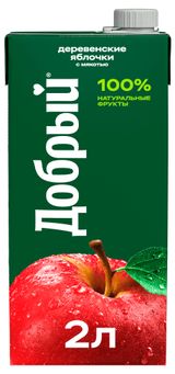 Изображение товара Нектар «Добрый» Деревенские яблочки, 2 л