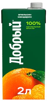 Изображение товара Напиток сокосодержащий «Добрый» апельсин мандарин, 2 л