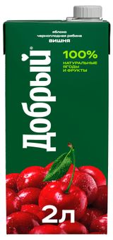 Изображение товара Нектар «Добрый» Яблоко-Вишня-Рябина, 2 л