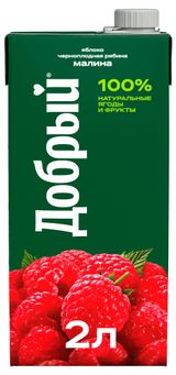 Изображение товара Нектар «Добрый» Яблоко-Малина-Рябина, 2 л
