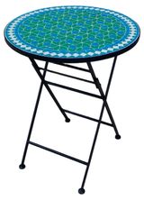 Изображение товара Стол садовый круглый складной мозаичный, 60х60х73 см
