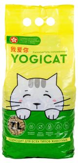 Изображение товара Наполнитель для туалета домашних животных Yogicat впитывающий растительный, 7 л