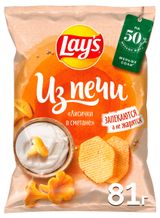 Изображение товара Чипсы картофельные Lay's Из печи Лисички в сметане, 81 г