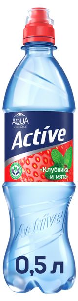 Изображение товара Вода Aqua Minerale Актив Клубника мята негазированная, 500 мл