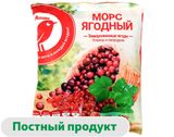 Изображение товара Ягодная смесь Морс ягодный АШАН Красная птица Клюква Красная смородина замороженные, 300 г