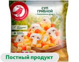 Изображение товара Овощная суповая смесь Суп грибной АШАН Красная птица с шампиньонами замороженная, 400 г