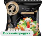 Изображение товара Овощная смесь АШАН Золотая птица Испанская морковь капуста романеско фасоль стручковая шампиньоны и кукуруза со сливочным соусом замороженная, 400 г