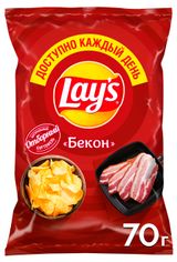 Изображение товара Чипсы картофельные Lay's со вкусом бекона, 70 г