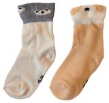 Изображение товара Носки детские InExtenso бело-бежевые 2 пары, р.12/13-13/14